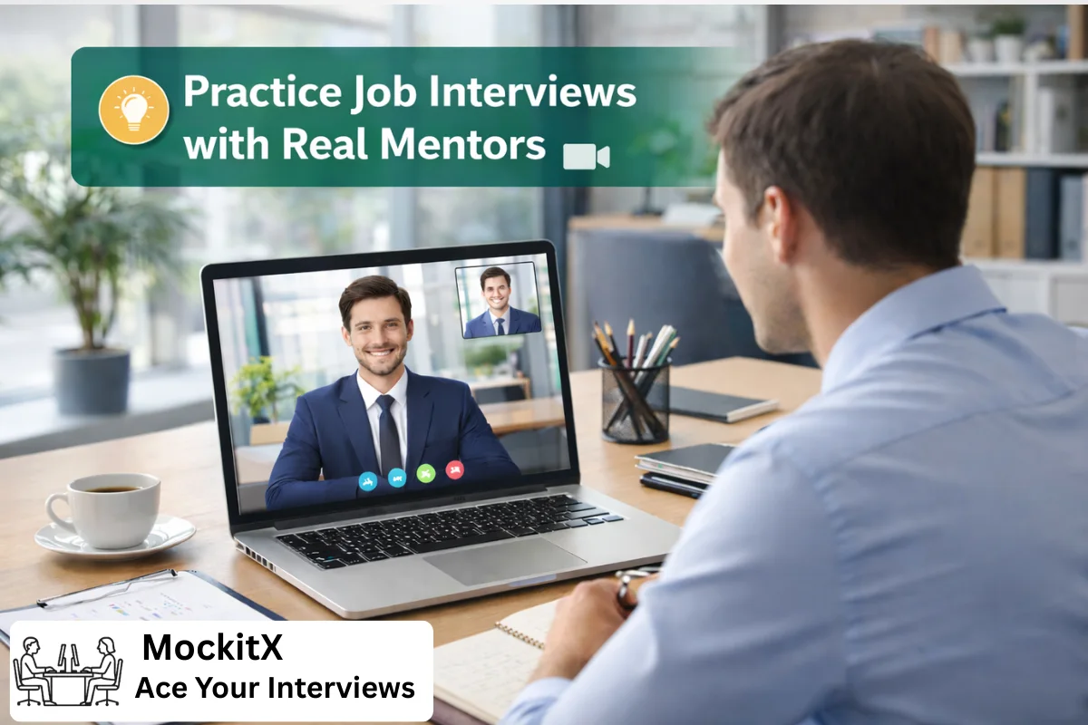 MockitX Interview Practice Scene - Professional Video Call Interview with Real HR & Technical Mentors (NOT Mockito Java Testing)