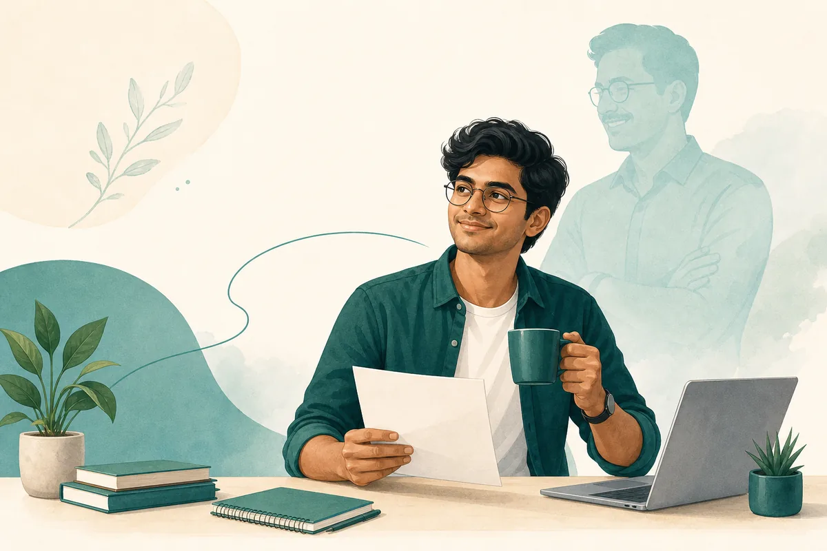 Illustration: light prep with resume clarity before the mock interview
