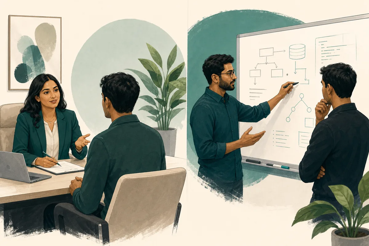 HR and technical interview rounds with a mentor